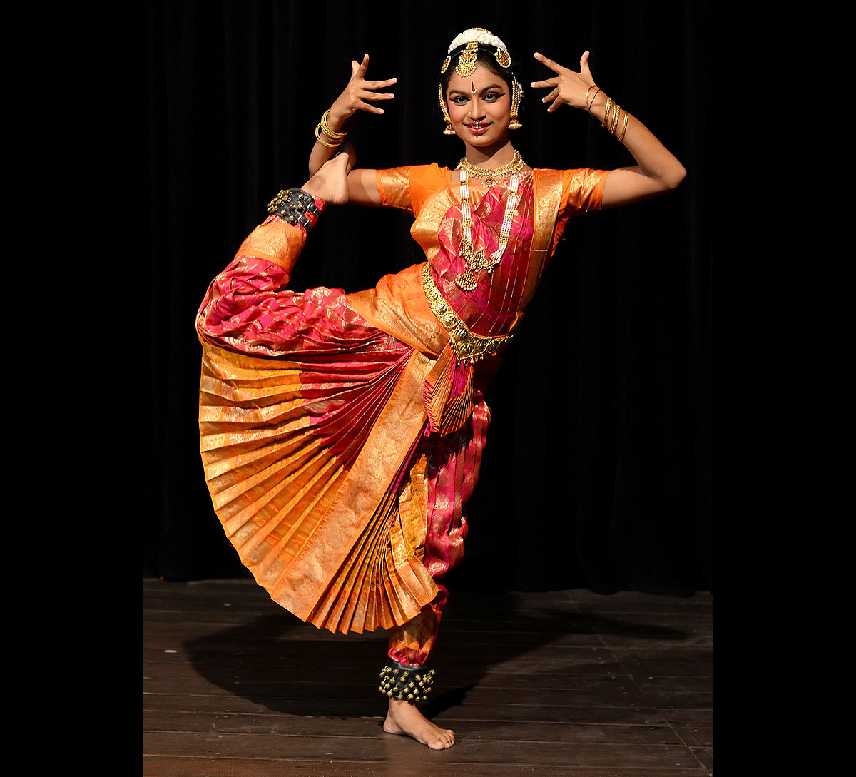 A Bharatanatyam dance pose