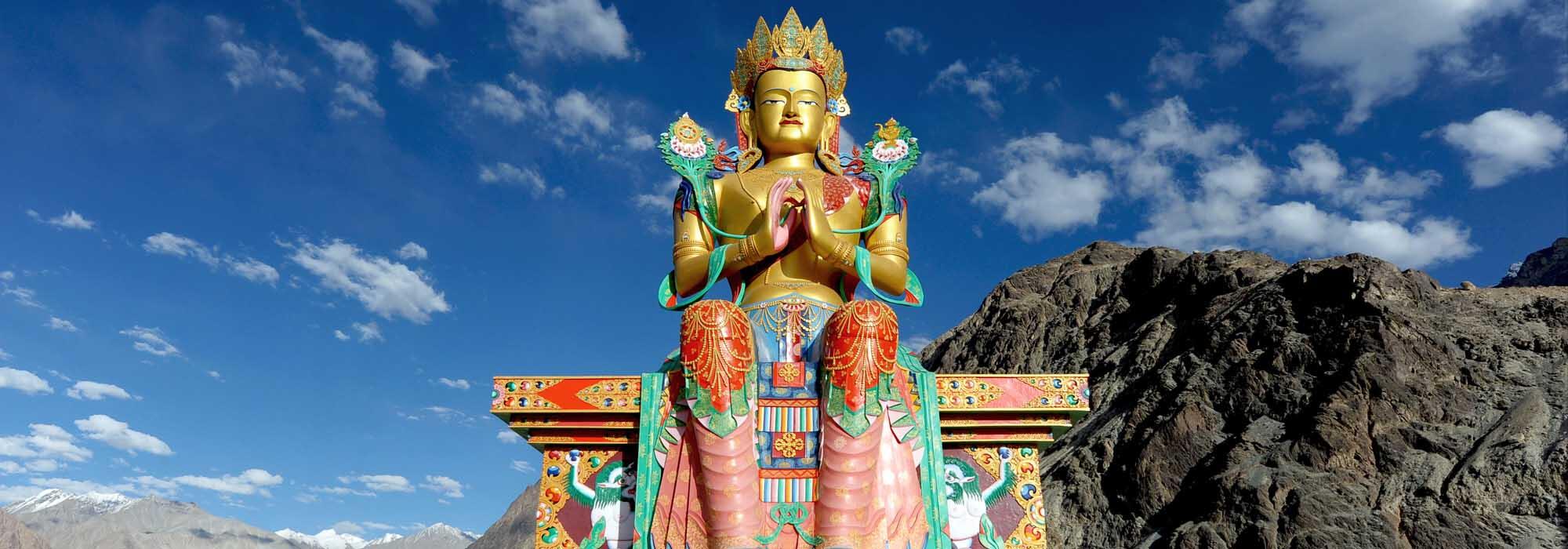 Maitreya Buddha statue at Nubra Valley, Leh