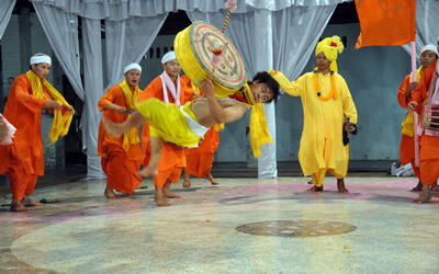Sankirtana, ritual singing, drumming and dancing of Manipur